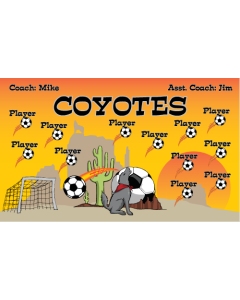Coyotes Soccer 13oz Vinyl Team Banner E-Z Order