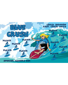 Blue Crush Soccer 13oz Vinyl Team Banner E-Z Order