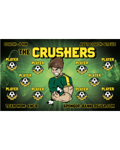 Crushers Soccer 13oz Vinyl Team Banner E-Z Order