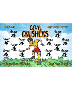 Goal Crushers Soccer 13oz Vinyl Team Banner E-Z Order