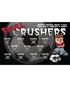 Skull Crushers Soccer 13oz Vinyl Team Banner E-Z Order
