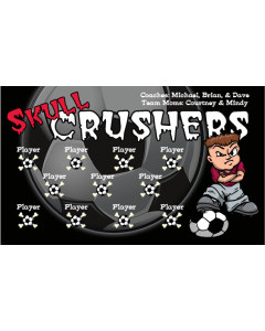 Skull Crushers Soccer 13oz Vinyl Team Banner E-Z Order