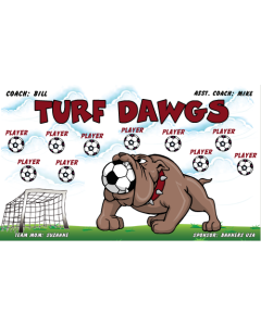 Turf Dawgs Soccer 13oz Vinyl Team Banner E-Z Order