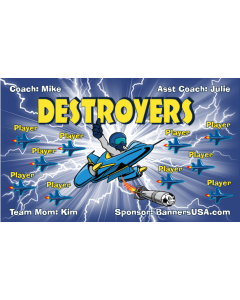 Destroyers Soccer 13oz Vinyl Team Banner E-Z Order