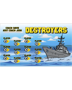 Destroyers Soccer 13oz Vinyl Team Banner E-Z Order