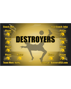 Destroyers Soccer 13oz Vinyl Team Banner E-Z Order