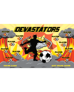 Devastators Soccer 13oz Vinyl Team Banner E-Z Order