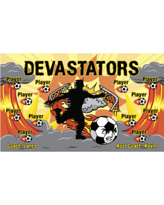 Devastators Soccer 13oz Vinyl Team Banner E-Z Order