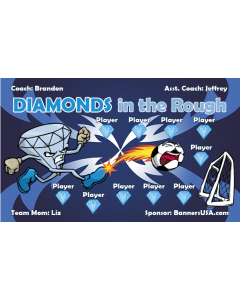 Diamonds In the Rough Soccer 13oz Vinyl Team Banner E-Z Order