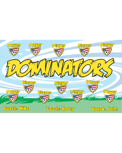 Dominators Soccer 13oz Vinyl Team Banner E-Z Order
