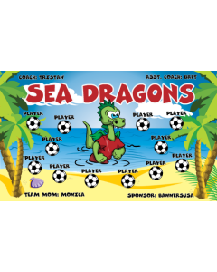 Sea Dragons Soccer 13oz Vinyl Team Banner E-Z Order