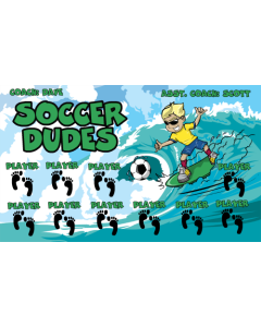 Soccer Dudes Soccer 13oz Vinyl Team Banner E-Z Order