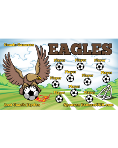 Eagles Soccer 13oz Vinyl Team Banner E-Z Order