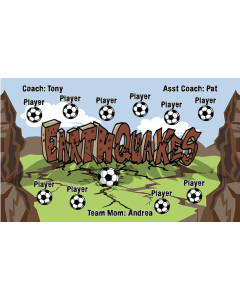 Earthquakes Soccer 13oz Vinyl Team Banner E-Z Order