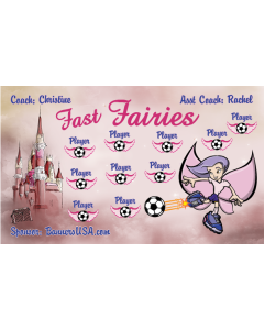 Fast Fairies Soccer 13oz Vinyl Team Banner E-Z Order