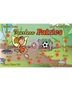 Fearless Fairies Soccer 13oz Vinyl Team Banner E-Z Order