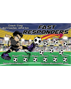 Fast Responders Soccer 13oz Vinyl Team Banner E-Z Order