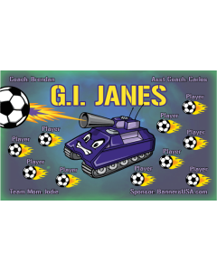 G.I. Janes Soccer 13oz Vinyl Team Banner E-Z Order