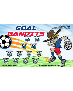 Goal Bandits Soccer 13oz Vinyl Team Banner E-Z Order