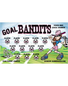 Goal Bandits Soccer 13oz Vinyl Team Banner E-Z Order