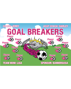 Goal Breakers Soccer 13oz Vinyl Team Banner E-Z Order