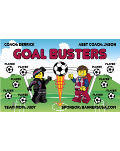 Goal Busters Soccer 13oz Vinyl Team Banner E-Z Order