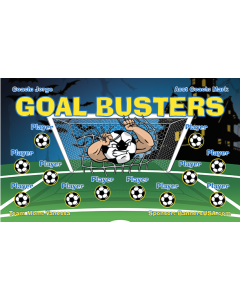 Goal Busters Soccer 13oz Vinyl Team Banner E-Z Order