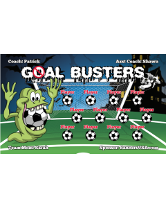 Goal Busters Soccer 13oz Vinyl Team Banner E-Z Order