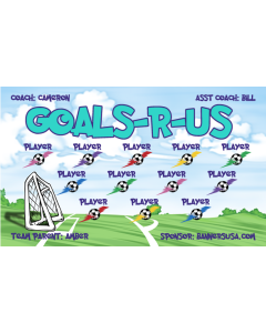 Goals-R-Us Soccer 13oz Vinyl Team Banner E-Z Order