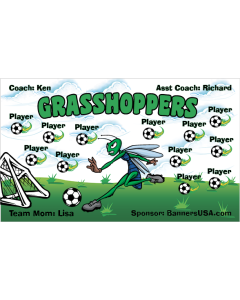 Grasshoppers Soccer 13oz Vinyl Team Banner E-Z Order