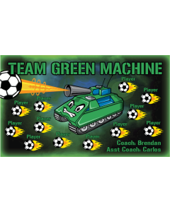 Team Green Machine Soccer 13oz Vinyl Team Banner E-Z Order