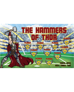 Hammers of Thor Soccer 13oz Vinyl Team Banner E-Z Order