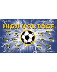 High Voltage Soccer 13oz Vinyl Team Banner E-Z Order