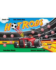 HotRods Soccer 13oz Vinyl Team Banner E-Z Order