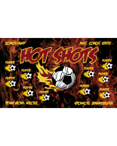 Hot Shots Soccer 13oz Vinyl Team Banner E-Z Order