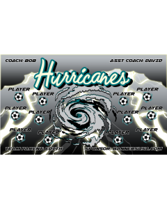 Hurricanes Soccer 13oz Vinyl Team Banner E-Z Order