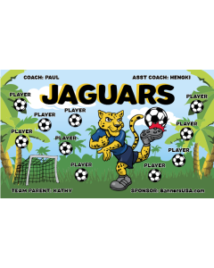 Jaguars Soccer 13oz Vinyl Team Banner E-Z Order