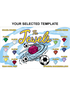 Jewels Soccer 13oz Vinyl Team Banner E-Z Order