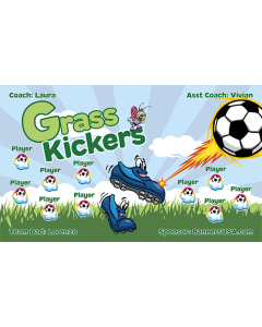 Grass Kickers Soccer 13oz Vinyl Team Banner E-Z Order