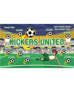 Kickers United Soccer 13oz Vinyl Team Banner E-Z Order