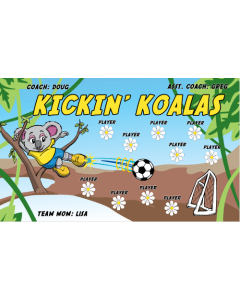 Kickin' Koalas Soccer 13oz Vinyl Team Banner E-Z Order