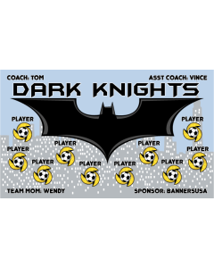 Dark Knights Soccer 13oz Vinyl Team Banner E-Z Order