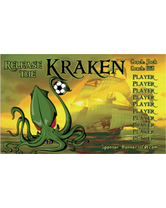 Release The Kraken Soccer 13oz Vinyl Team Banner E-Z Order