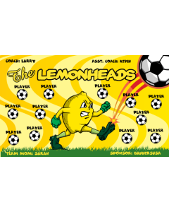 Lemonheads Soccer 13oz Vinyl Team Banner E-Z Order