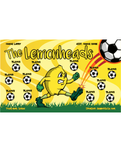 Lemonheads Soccer 13oz Vinyl Team Banner E-Z Order