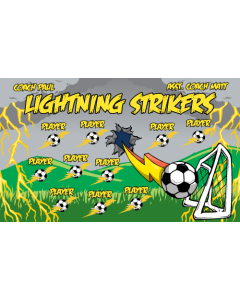 Lightning Strikers Soccer 13oz Vinyl Team Banner E-Z Order