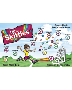 Little Skittles Soccer 13oz Vinyl Team Banner E-Z Order