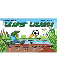 Leapin' Lizards Soccer 13oz Vinyl Team Banner E-Z Order