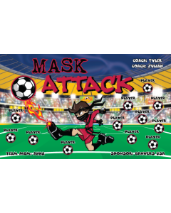 Mask Attack Soccer 13oz Vinyl Team Banner E-Z Order