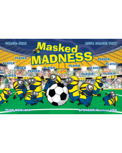 Masked Madness Soccer 13oz Vinyl Team Banner E-Z Order